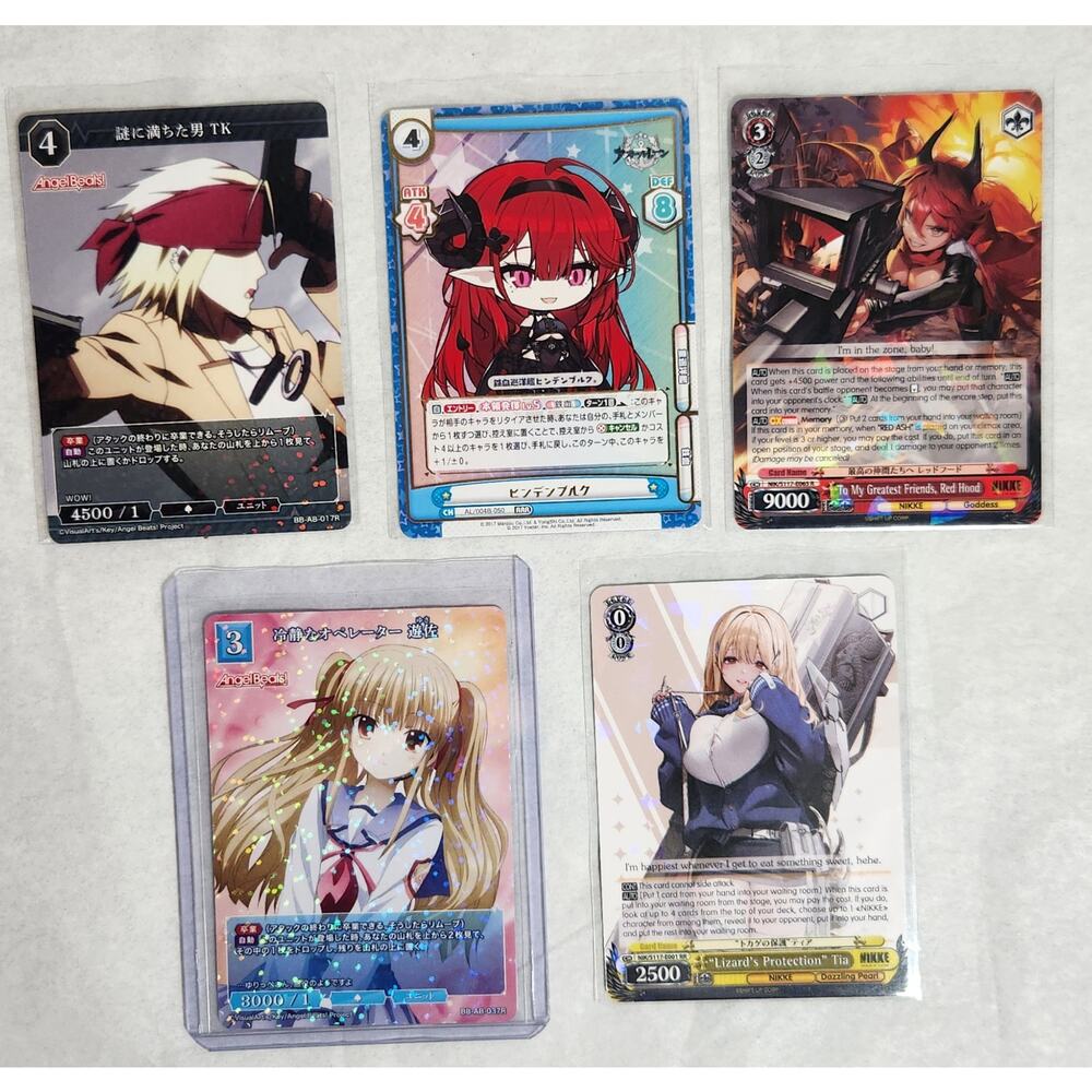 Anime Japanese Rare Trading Cards Lot Of 5 Build Divide, Weis Schwartz NM